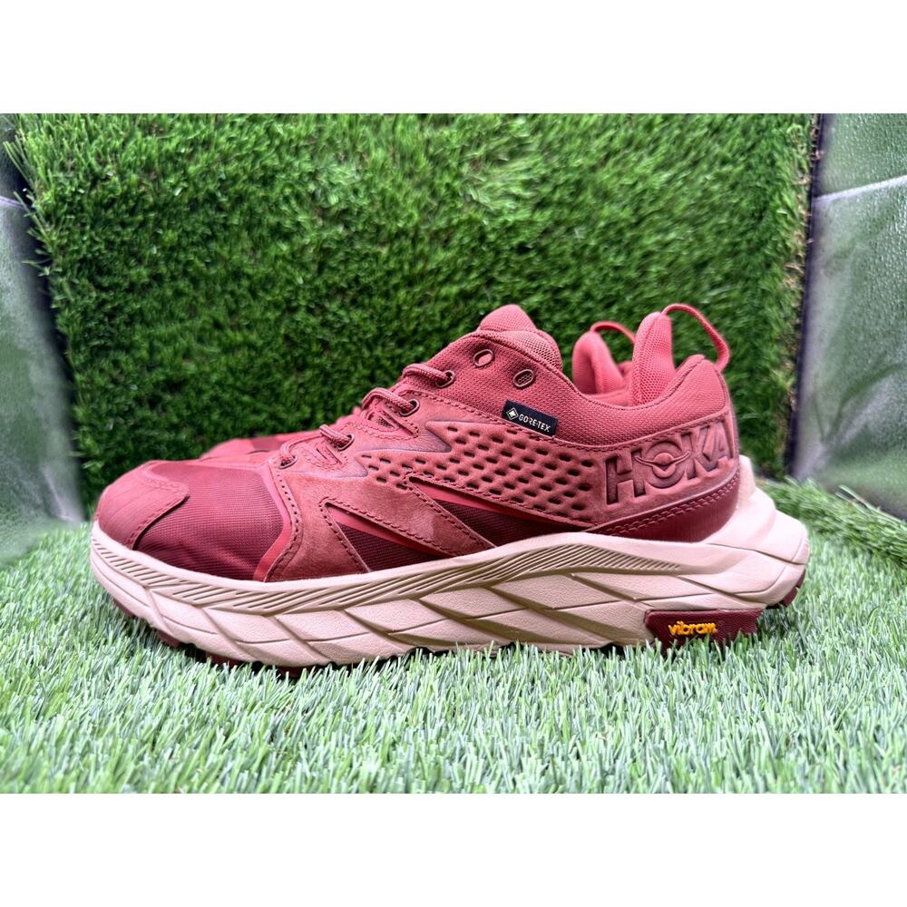 Hoka One One Anacapa Low GTX 1119373-CMHS Athletic Shoes Women's 8B Red Leather - Picture 3 of 10